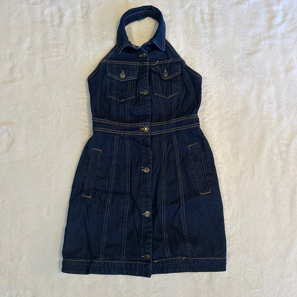 Denim Halter Dress